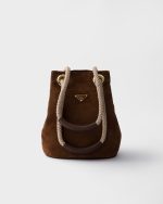 Small Prada Mariner suede bucket bag
